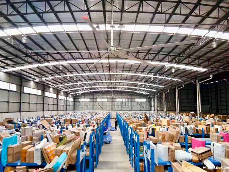 物流仓库安装hth体育优惠活动工业大风扇案例