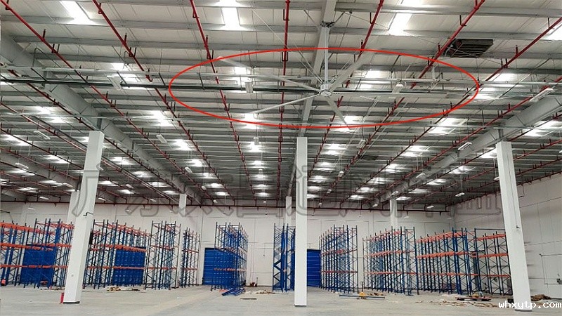 大型物流中心工业大风扇安装